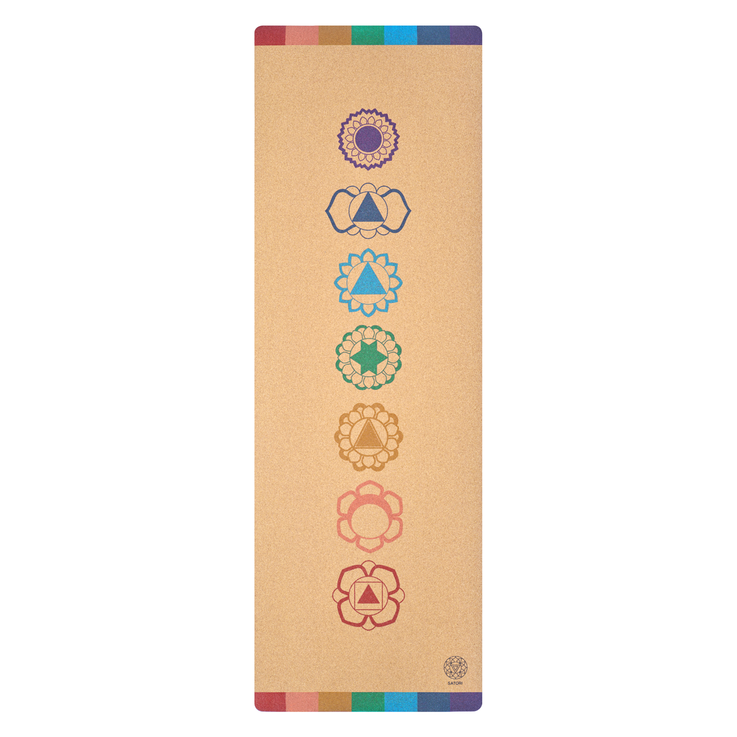 7 Chakras Cork Yoga Mat