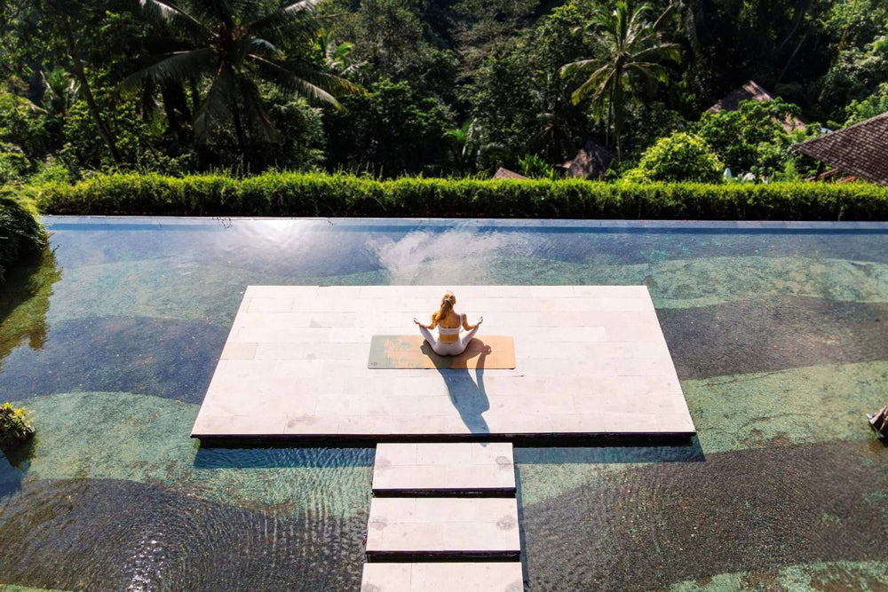 Modeling Satori Cork Yoga Mats