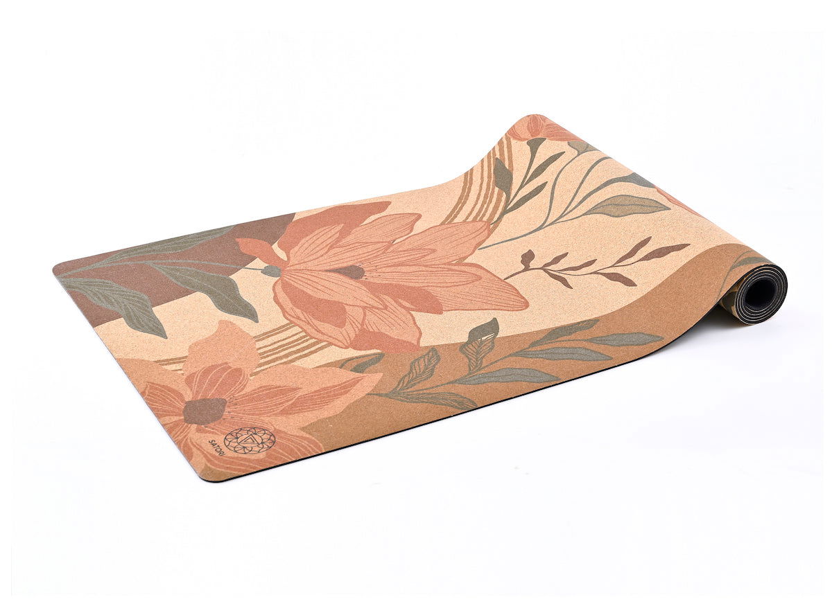 Garden of Flower Cork Yoga Mat - Satori Concept