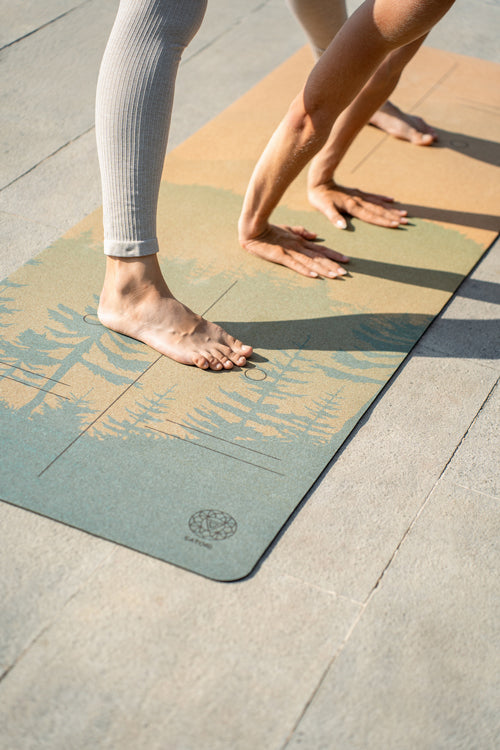 The Satori concept cork yoga mat