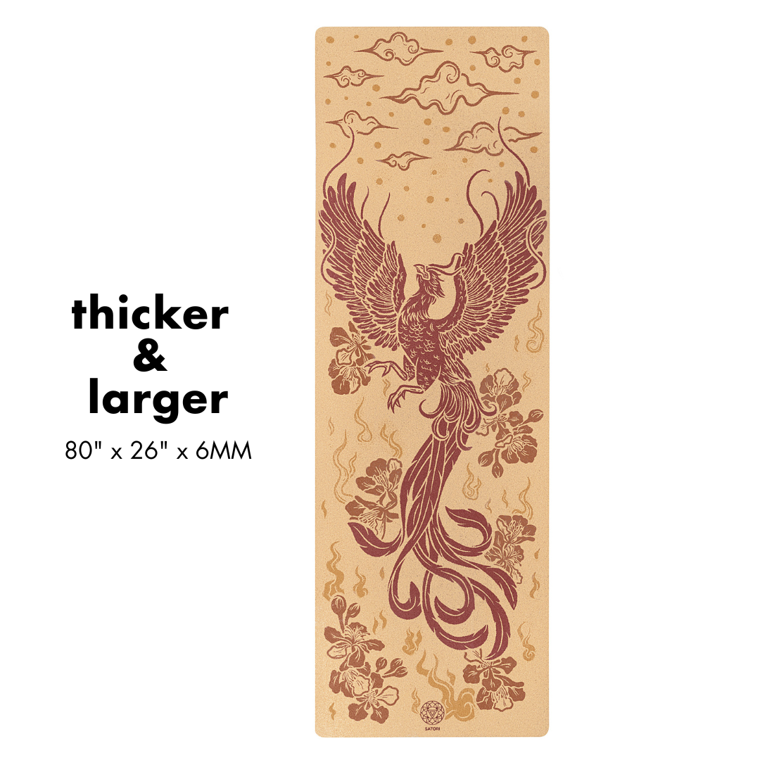 XL Phoenix Cork Yoga Mat (80"x26"x6mm)