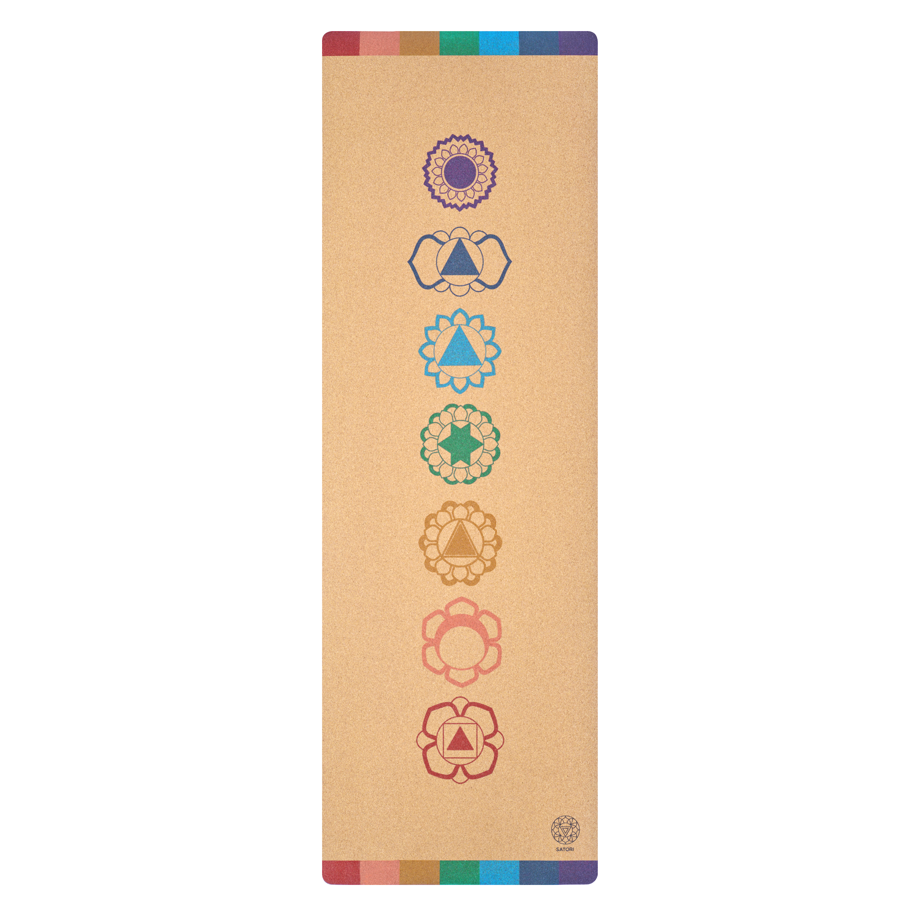 7 Chakras Cork Yoga Mat