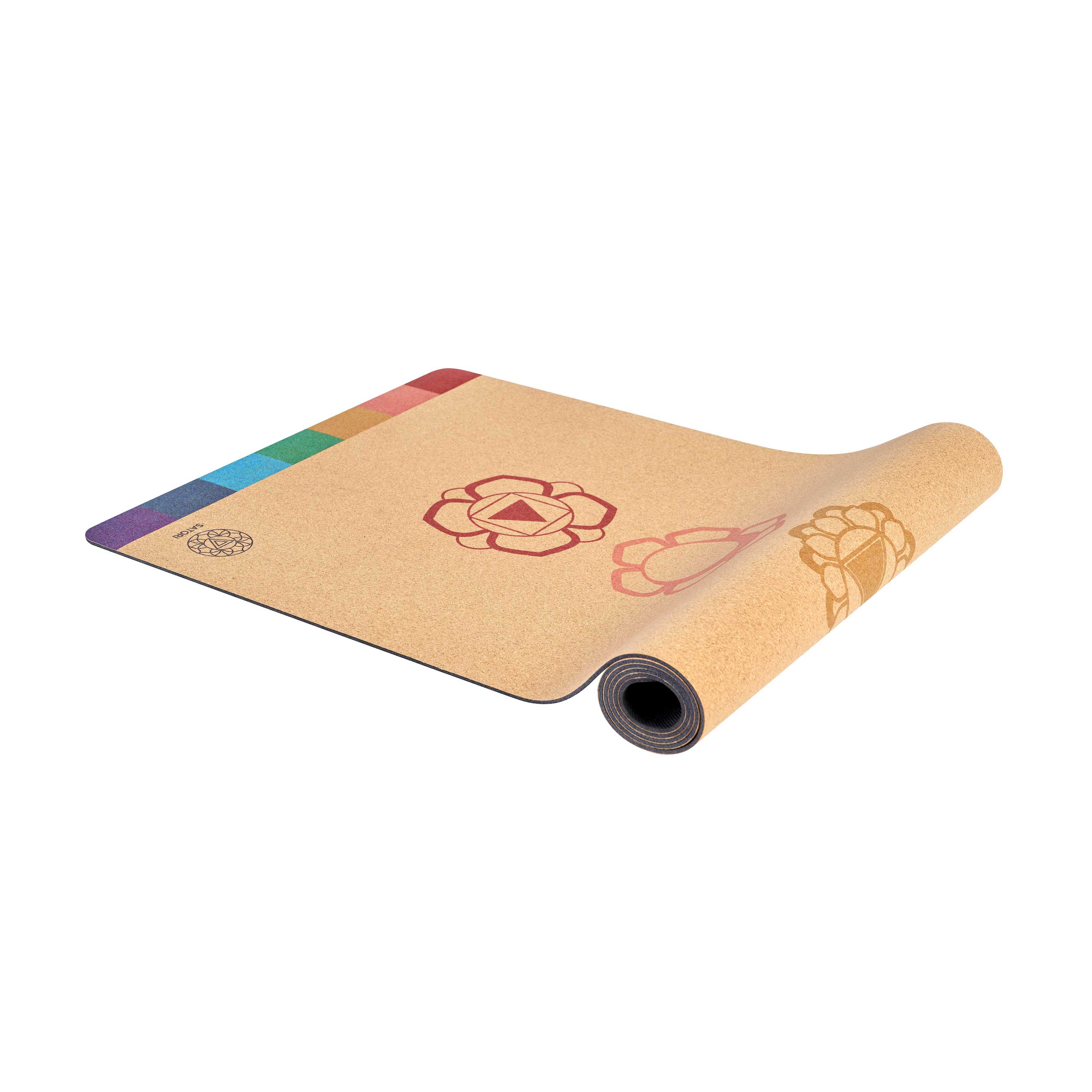 7 Chakras Cork Yoga Mat