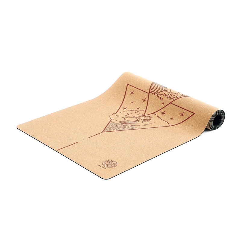 Four Elements Cork Yoga Mat (Red version) - Satori Concept 