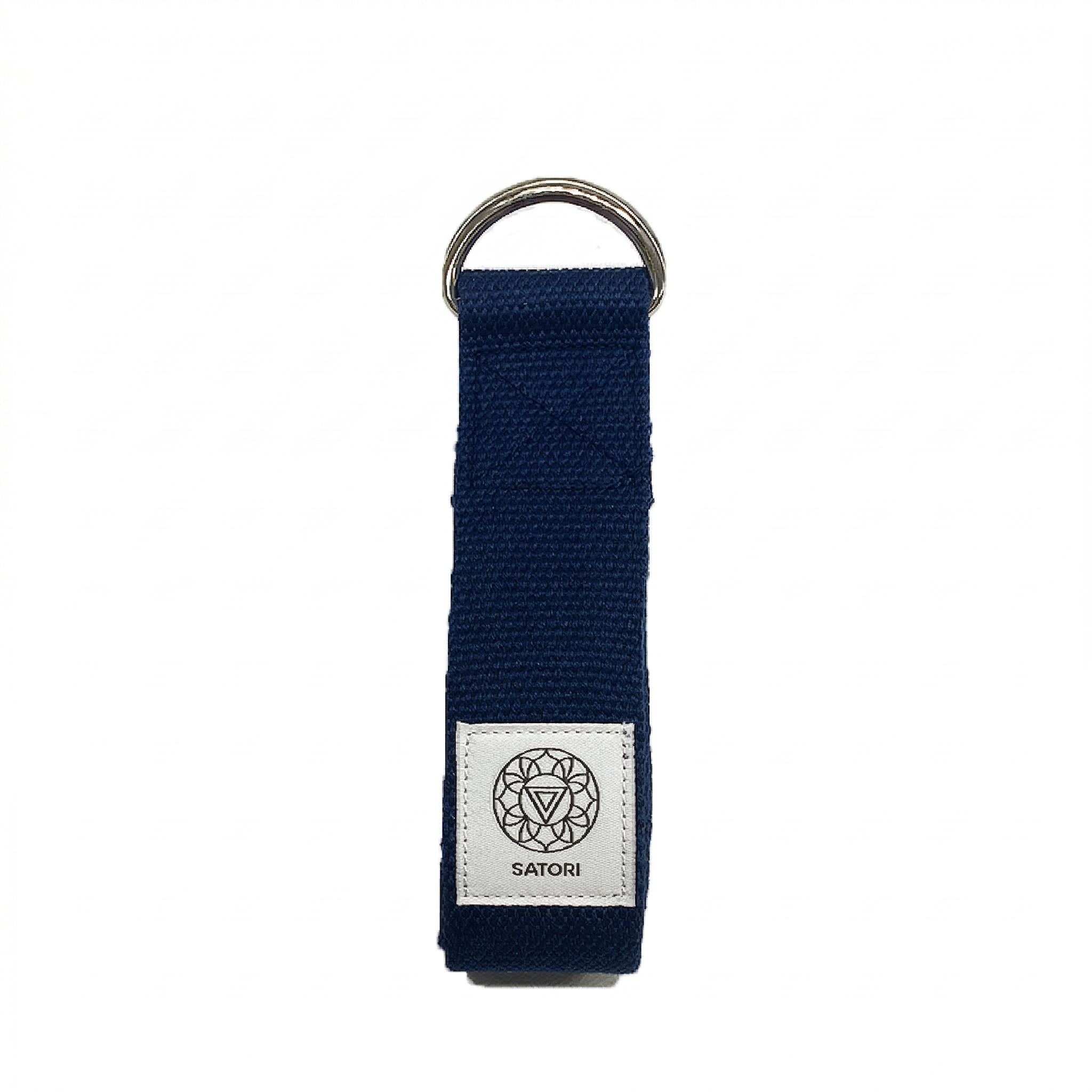 Cotton Yoga Strap with Double D-Ring for Stretching (Blue)