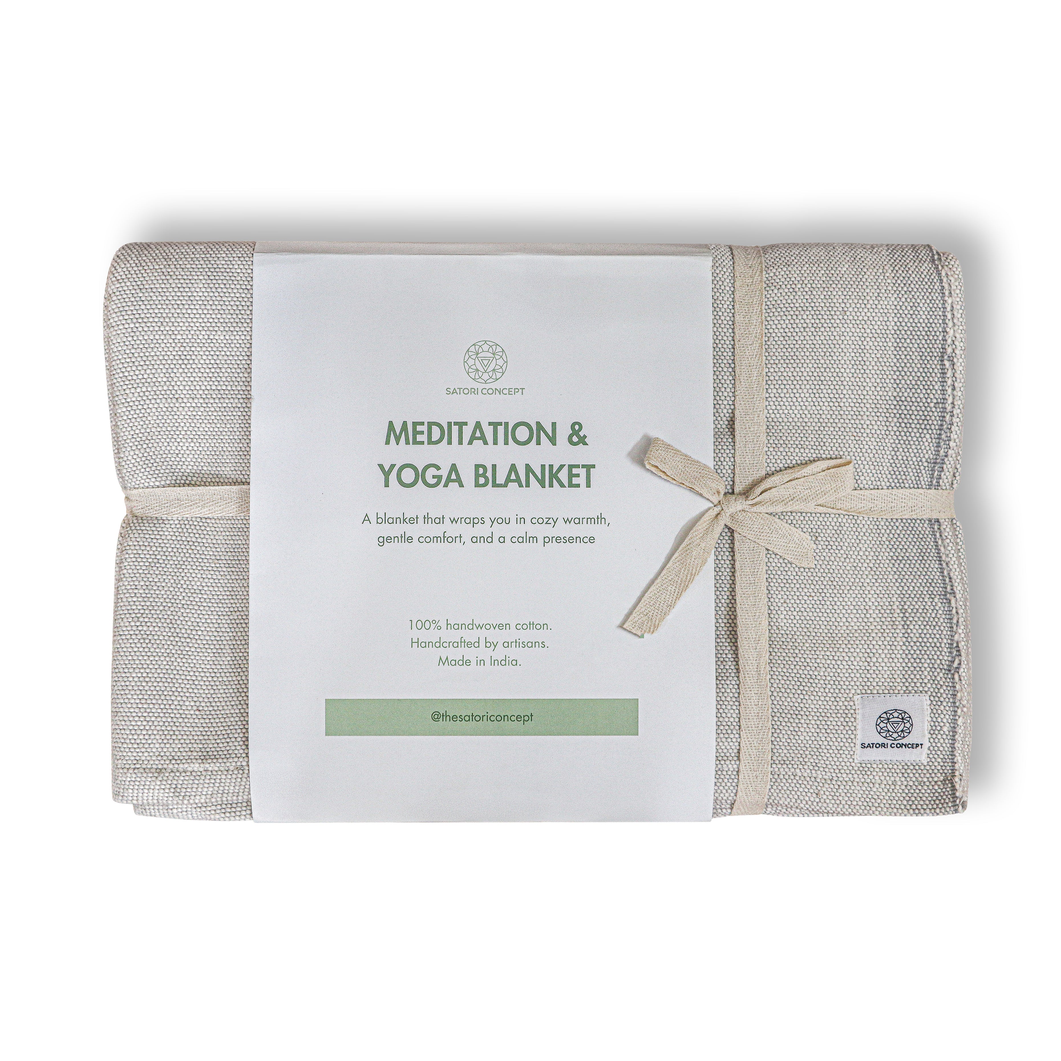 Handwoven Meditation & Yoga Blanket (Mushroom)