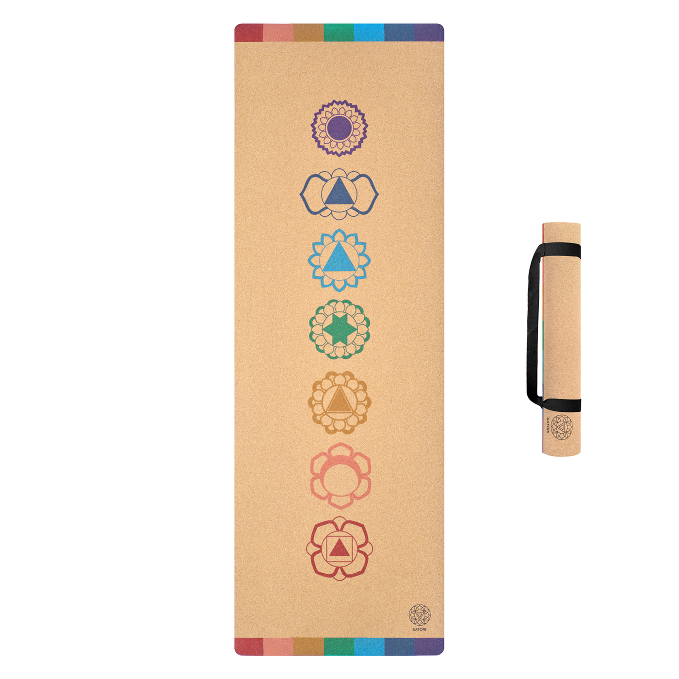 Satori Concept Cork Yoga Mat 7 Chakras