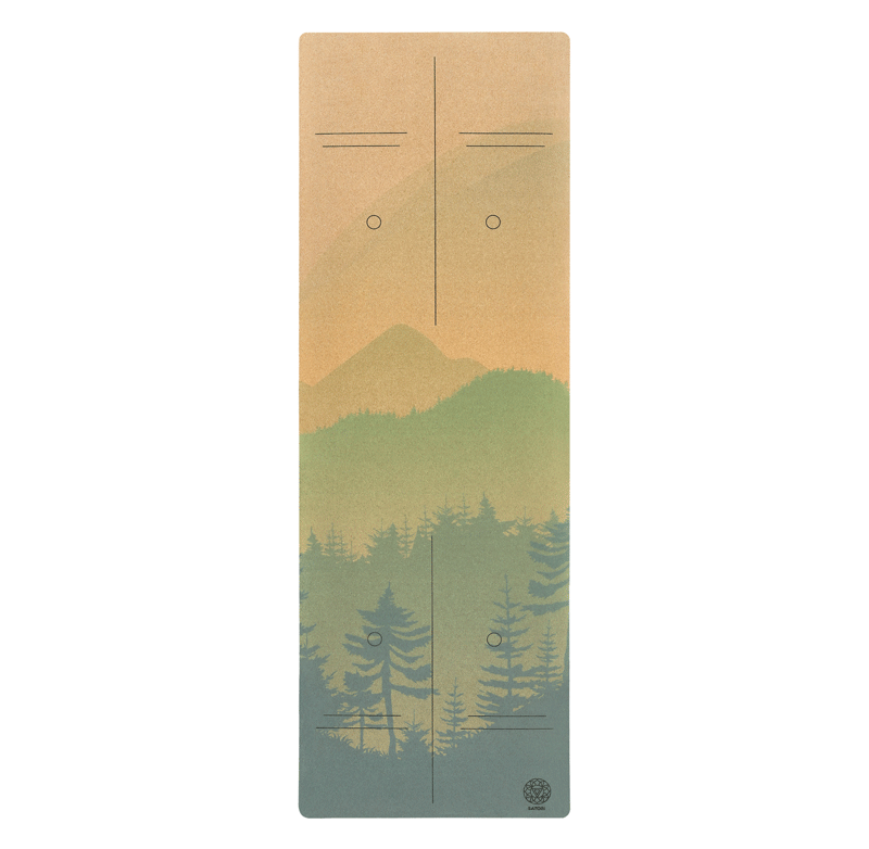 Peaceful Mountain Cork Yoga Mat - Satori Concept 
