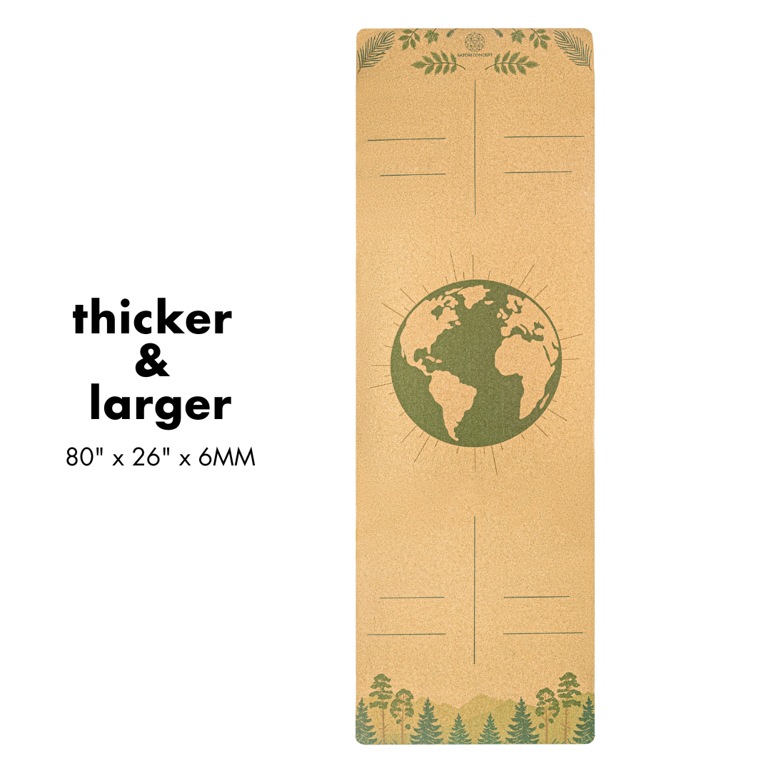 XL The Earth Cork Yoga Mat (80"x26"x6mm)