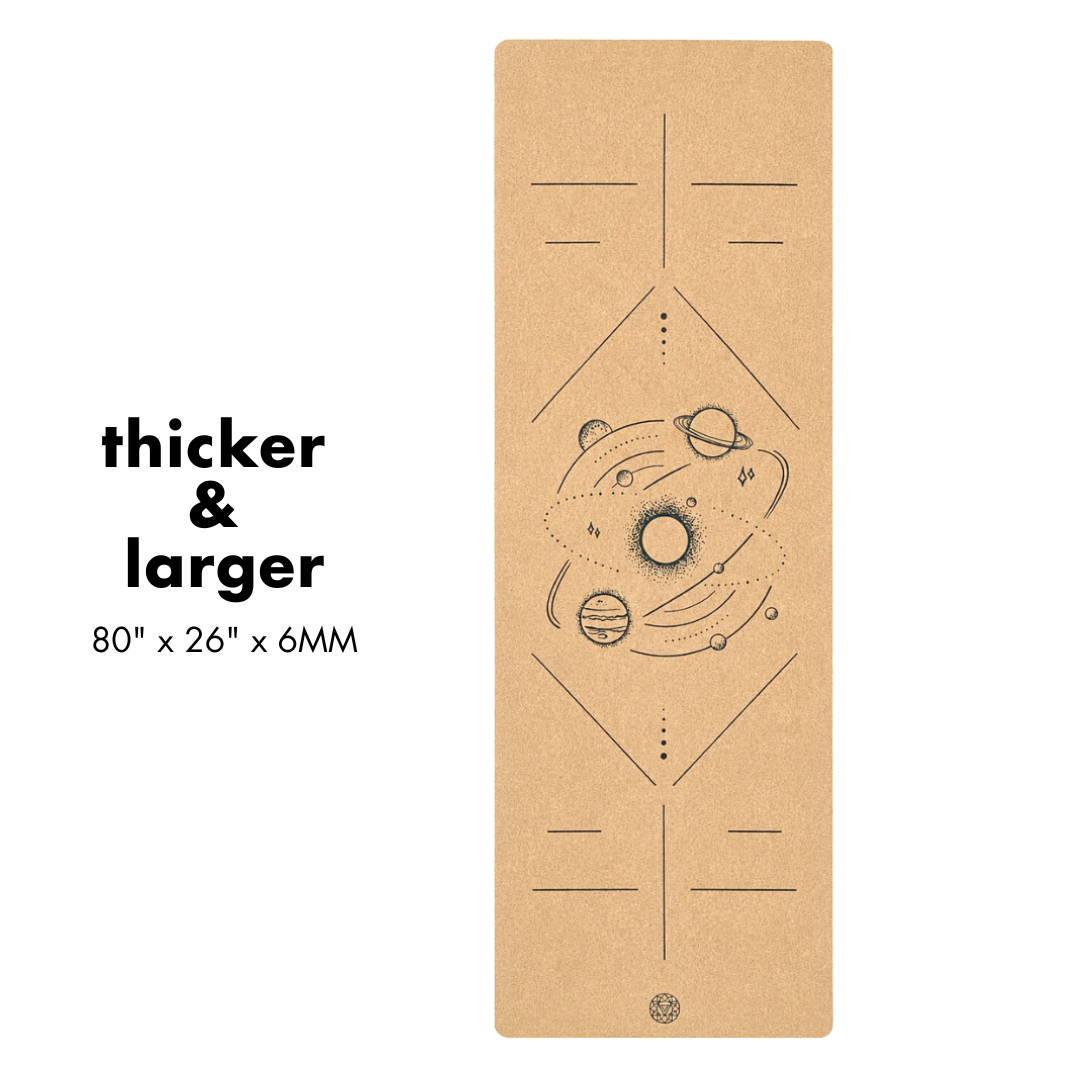 XL The Universe Cork Yoga Mat (80"x26"x6mm)